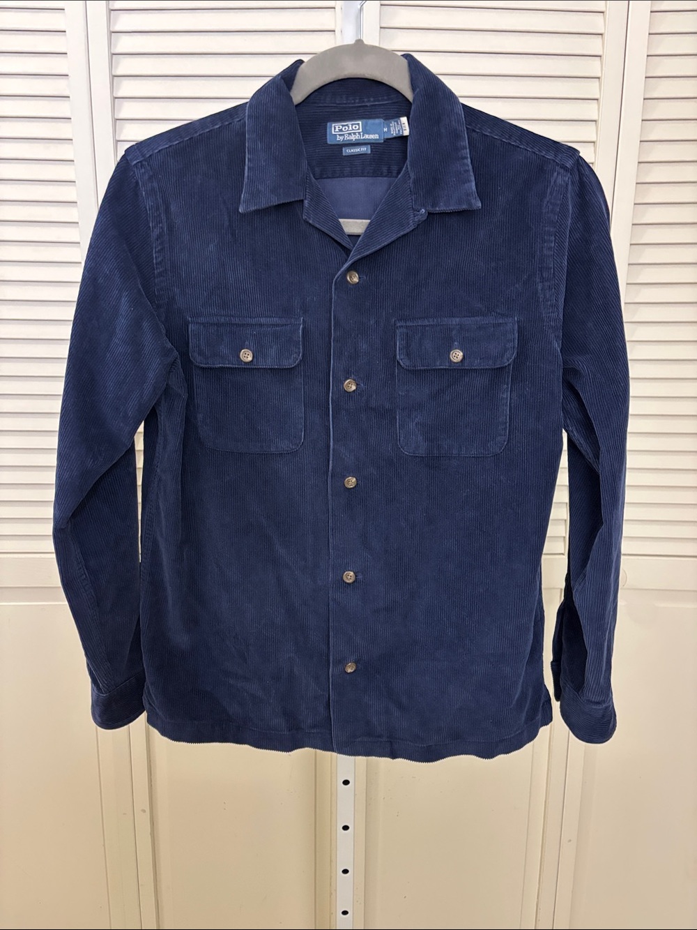 Polo Ralph Lauren Men's Navy Corduroy Shirt Jacket Shacket Medium